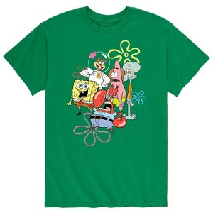 Men's - SpongeBob SquarePants - Bikini Bottom Crew Short Sleeve Graphic T-Shirt - 1 of 4