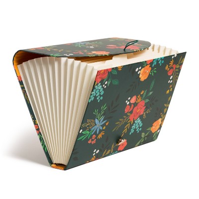 U Brands Paper Expandable File Organizer Midnight Blossoms_0