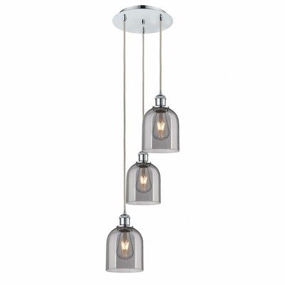 Bella - 3 Light Cord Hung Multi Pendant In Industrial Style-29.25 Inches Tall and 12 Inches Wide