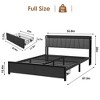 Queen Size Bed Frame with Upholstered Headboard, Storage Drawers and Charging Station - 2 of 4