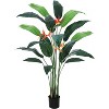Artificial Bird of Paradise Tree - Fake Tree  for Indoor/Outdoor Decor, Faux Plants for Home Office - 2 of 4