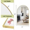 Aoibox Arch Bathroom Mirror with Brushed Metal Frame, Wall Mounted Vanity Mirror for Bedroom, Living Room, Entryway, Gold Finish - 4 of 4
