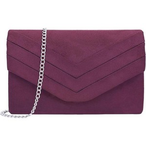 Generic Evening Bag for Women, Suede Envelope Evening Purses Crossbody Shoulder Clutch Bag - 1 of 4