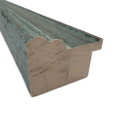 27"x15" Teal Gray Wood Framed Magnetic Board