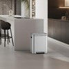 （20L/18L/15L）*2 Stainless Steel Dual Step-on Trash Can Recycling Bin with Soft-Close Lids & Removable Plastic Inner Buckets for Kitchen, Home, Office - 2 of 4