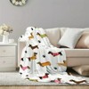 1pc Sausage Roll Flannel Blanket with Digital Printing, Sofa Cover, Air Conditioning Blanket, Nap Blanket, Christmas Gifts. - 2 of 4