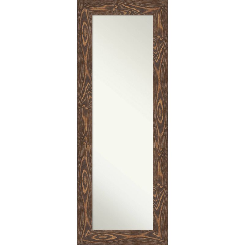 20&#34; x 54&#34; Non-Beveled Bridge Brown Wood on The Door Mirror - Amanti Art, 1 of 10