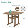 Square Outdoor Dining Tables for 4, HDPS Weather Resistant Patio Dining Table, 35" Outdoor Tables with 1.96" Umbrella Hole - 3 of 4