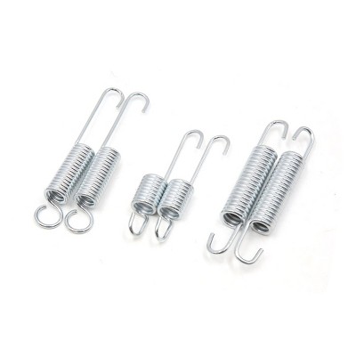 Unique Bargains Ring Metal Motorcycle Kickstand Kick Side Stand Spring Silver Tone 6 Pcs