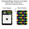 Big Dot of Happiness Colorful Mardi Gras Mask - Bingo Cards and Markers - Masquerade Party Bingo Game - Set of 18 - 3 of 4