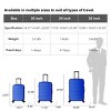 FURNIinspire Bag And Luggage Sets Hard Shell 3 Piece Suitcase Set, Travel Luggage Business Suitcases with Wheels, Blue, 19.88"*10.63"*29.92" - 3 of 4