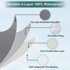 Aoibox Queen Size Waterproof Mattress Protector Gray Breathable Cooling Noiseless Deep Pocket Fitted Sheet 60x80 - 2 of 4