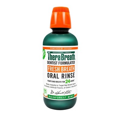 TheraBreath Fresh Breath Oral Rinse Rainforest Mint - 16 fl oz