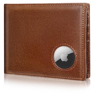 Generic Mens Wallet with AirTag holder,Genuine Leather Bifold Wallets for Men RFID Blocking - 1 of 4