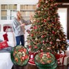 Orieon 6-Pack 24" Green Christmas Wreath Storage Bags – Waterproof Organizer with Reinforced Handles & Zippers for Holiday Decor. - 4 of 4