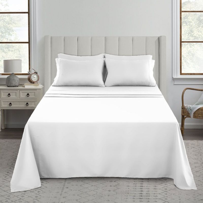 Microfiber Solid Bed Sheet Set - Lux Decor Collection, 1 of 6