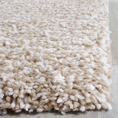 Sand Ivory Hand-Tufted Shag 4' x 6' Area Rug