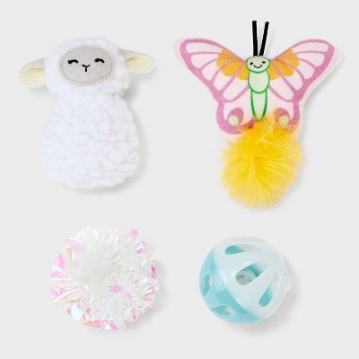 Multipack Sheep Cat Ball Plush Toy Set - 4pc - Boots & Barkley™