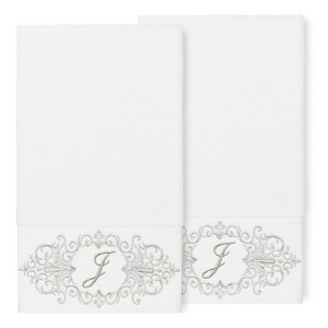 Linum Home Textiles 100% Turkish Cotton MONICA 2PC Embellished Bath Towel Set - 1 of 1
