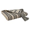 Saro Lifestyle Saro Lifestyle Multi-Striped Throw Blanket, Black/White, 50"x60" - 3 of 4