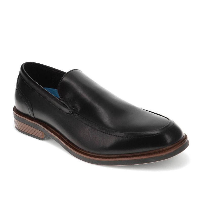 Dockers Mens Ayers Leather Dress Loafer, Black, Size 7