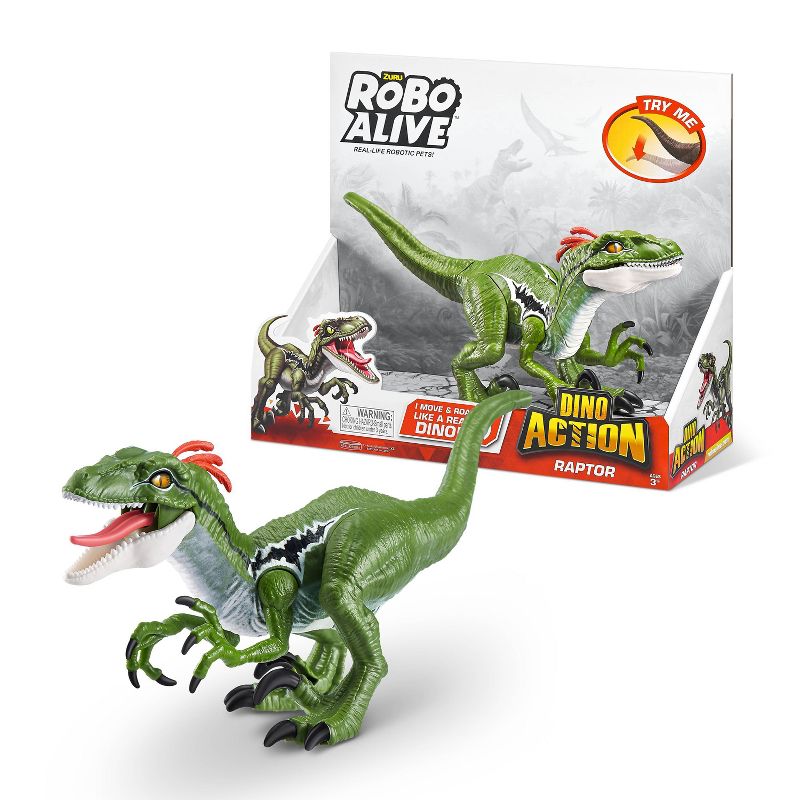 Robo Alive Dino Action Raptor Robotic Dinosaur Toy by ZURU, 1 of 8