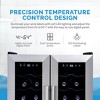 Newair 24 Bottle Wine Cooler Refrigerator, French Door Dual Temperature Zones, Freestanding Wine Fridge with Stainless Steel & Double-Layer Tempered G - 4 of 4