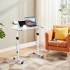 Mobile Standing Desk Adjustable Height, Small Standing Desk with Wheels, Portable Laptop Table, Standing Computer Desk Adjust Height Range 31"-43" - 2 of 4