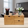 YIYIBYUS Bamboo Desk Organizer Desk Drawer Tabletop Storage - 2 of 4