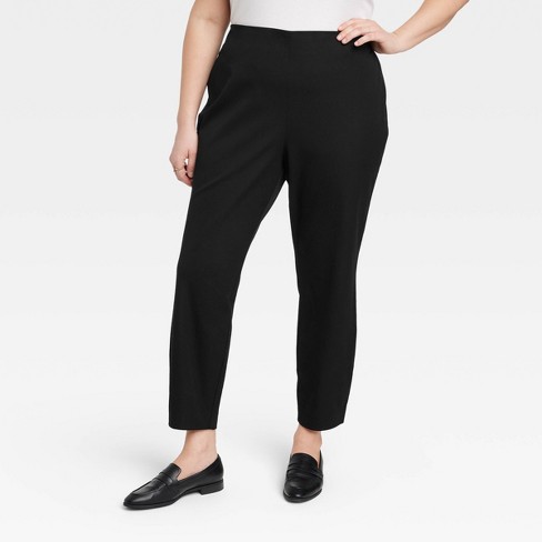 Women's High-rise Slim Fit Ankle Pants - A New Day™ Black 22 : Target