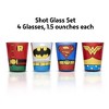 Silver Buffalo DC Comics Superhero Uniforms 1.5oz Mini Glass Set of 4 - 2 of 3