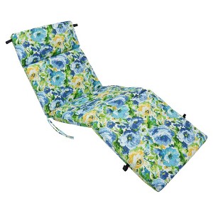 Blazing Needles, 72-inch by 24-inch Patterned Polyester Outdoor Chaise Lounge Cushion - 1 of 1
