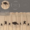 Kettle Grove Door Panel with Attached Applique Crow and Star Valance 72x40  VHC Brands - 4 of 4