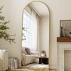 BEAUTYPEAK 59"x16" Arched Full Length Mirror, Floor Mirror with Stand, Wall Hanging or Leaning, Aluminum Frame for Bedroom, Black - 3 of 4