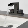 Cobbe Modern Two Hole Waterfall Centerset 4" 2-handle Bathroom Faucet with Pop Up Drain Assembly - 4 of 4