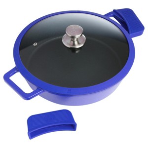 Kitchen HQ 144oz Cast Iron Nonstick Braiser Refurbished - 1 of 4