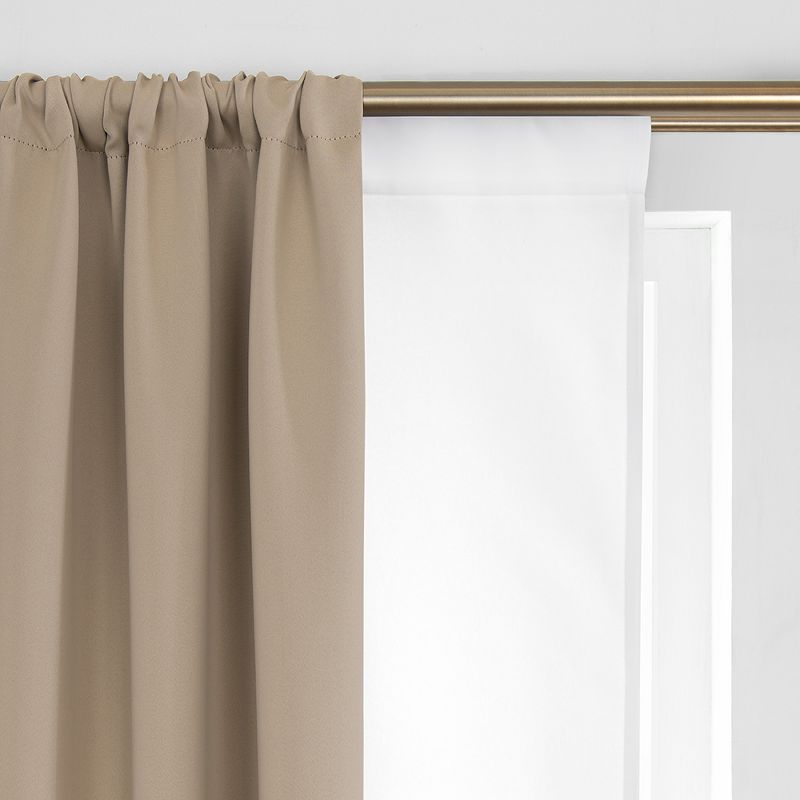 Extra Wide Draft Stop Thermal Single Window Curtain Liner - White - SunVeil, 4 of 6