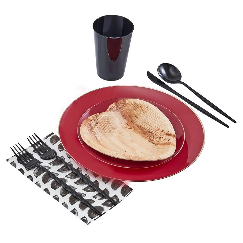Silver Spoons Modern Disposable Flatware Set, Includes 48 Forks, 24 Spoons and 24 Knives, Opulence Collection, 3 of 5