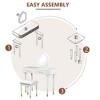 Makeup Vanity Desk With Mirror And Light, 40" Vanity Table Set With Cushioned Stool, Dressing Table With Large Drawers, Vanity Table For Bedroom - 3 of 4