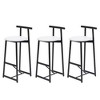 NicBex Set of 3 Bar Stools for Kitchen Island,Metal Counter Bar Stools with Backrest,Bar Chairs for Dining Rooms,Kitchens,Islands - 4 of 4