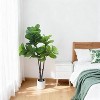 Artificial Fiddle Leaf Fig Tree with Planter Fake Tree Artificial Plants Faux Tree for Decor Indoor Outdoor Home Office Living Room Floor Decoration - 3 of 4