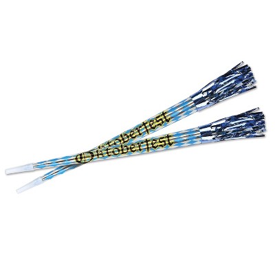 Beistle Tasseled Blue and White Oktoberfest Trumpets, 25", (18/Pkg) Multicolored