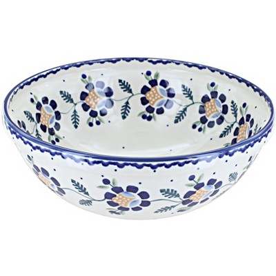 Blue Rose Polish Pottery M092 Manufaktura Large Serving Bowl