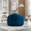 FURNIinspire Bedding Bean Bag Sofa Chair High Pressure Foam, Padded Foam Padding Compressed Bean Bag With Footrest, Blue, 18.1"*17.7"*13" - 3 of 4