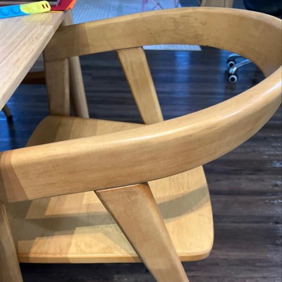 Lana wood clearance armed dining chair
