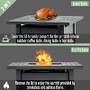 30" Propane Gas Fire Pit Table, 50,000 BTU Outdoor Square Firepit with Lid & Lava Rocks, Steel Patio Fire Table for Deck, Garden, Backyard - Black - 3 of 4