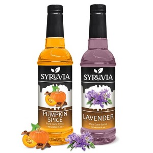 Syruvia Variety Pack - Pumpkin Spice & Lavender Syrup 25.4 Fl oz (2-Pack) - 1 of 4