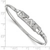 Black Bow Jewelry Sterling Silver Sigma Delta Tau Greek Life Bangle Bracelet 7 Inch - 2 of 3