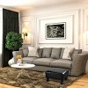 Costway Small Ottoman Footrest PU Leather Footstool Rectangular Seat Stool Black - 4 of 4