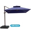 Crestlive Products 10' x 13' Patio Cantilever Umbrella Offset Double Top High-strength Aluminum Pole with 360°Rotation 5 Heights Adjustable Umbrella - 2 of 4